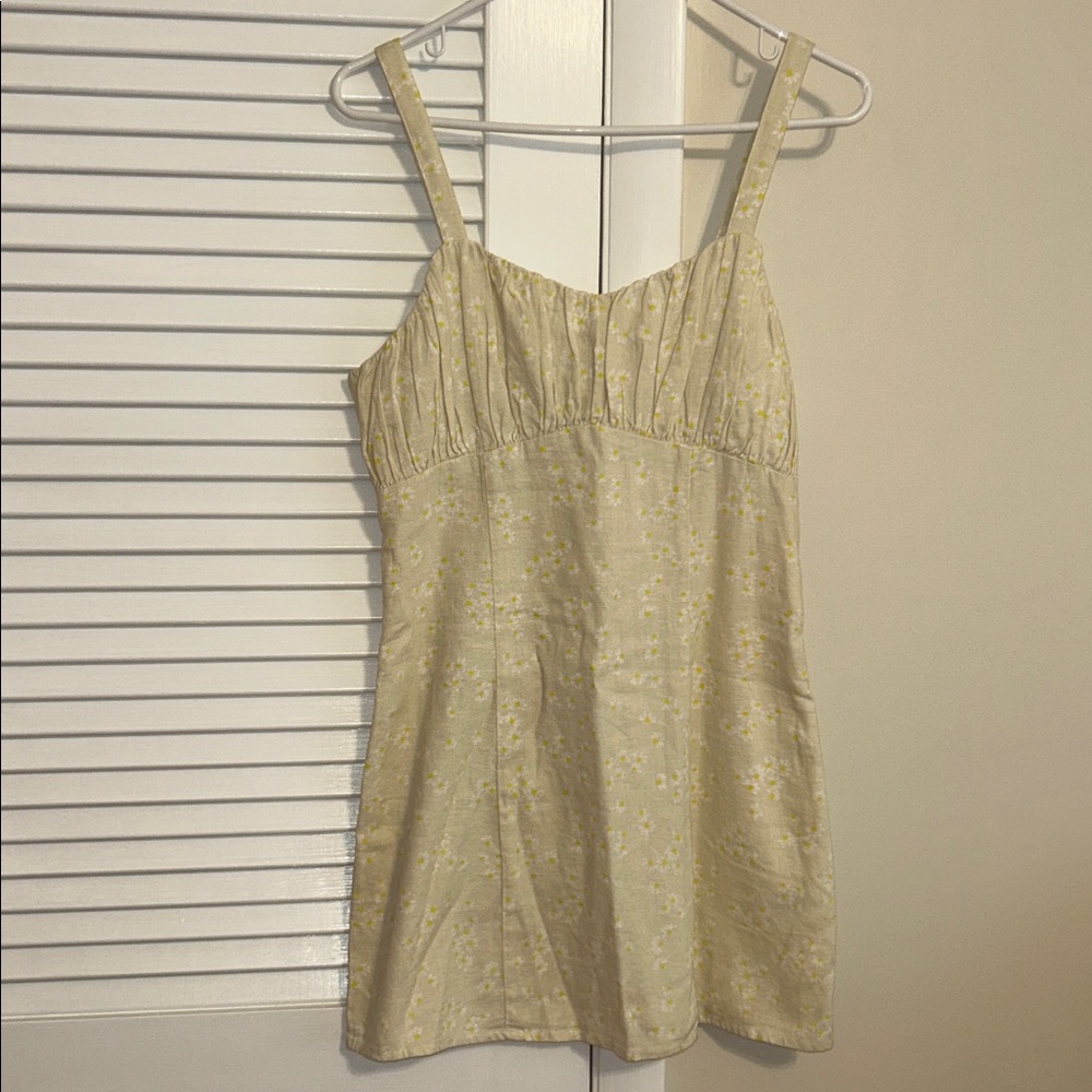 Abound Beige Dress with Yellow Daisies